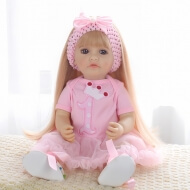 Силиконовая кукла Реборн девочка Оля 55 см, говорящая